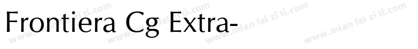 Frontiera Cg Extra字体转换